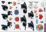 3D-Stanzbogen SCHWARZE KATZEN Safuri 89-4-204